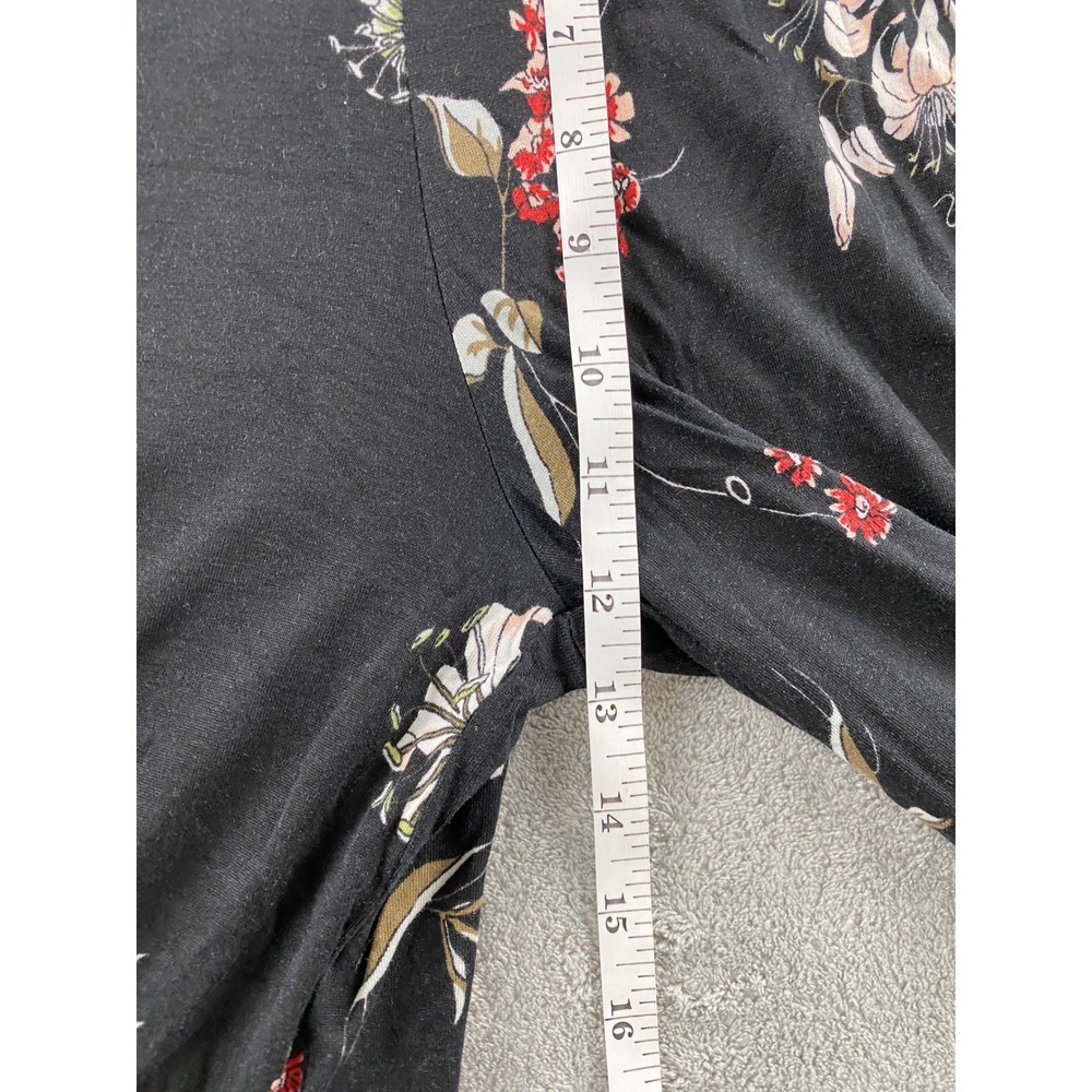 Lascana Womens Floral Wide Leg Jumpsuit Black Sleeveless Pockets Size 12 - Picture 15 of 16